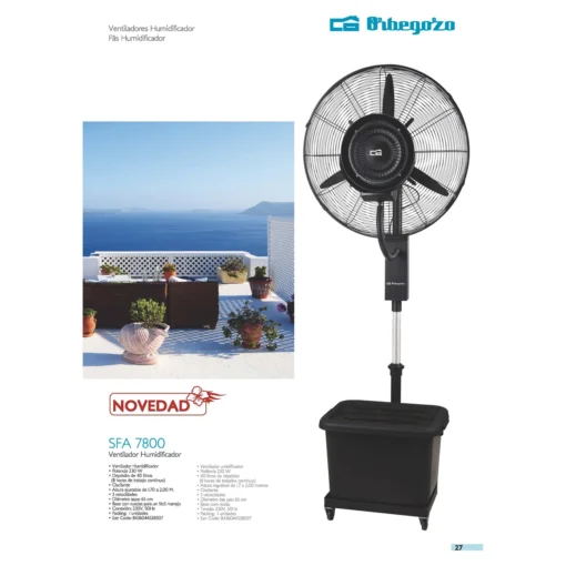 Repuestos para Ventilador industrial Orbegozo SFA 7800